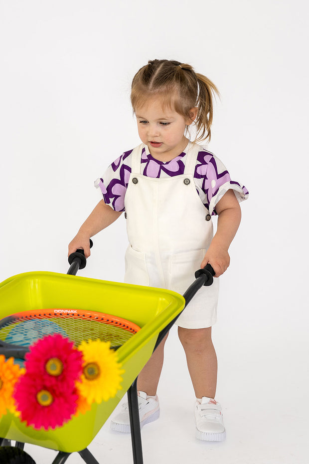 Jersey fabric Flowers Off White