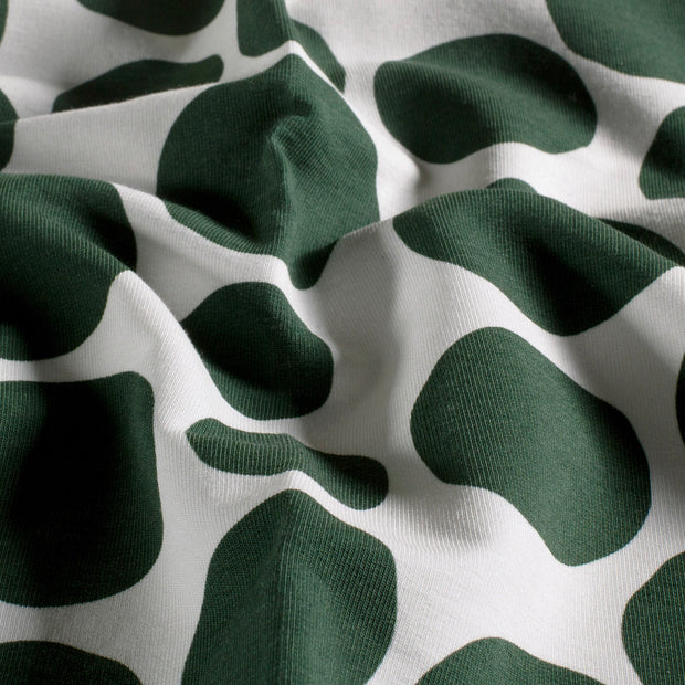 Felpa tela Puntos Verde oscuro