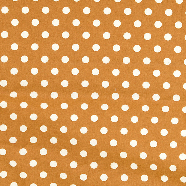 Cretonne fabric Dots Brown