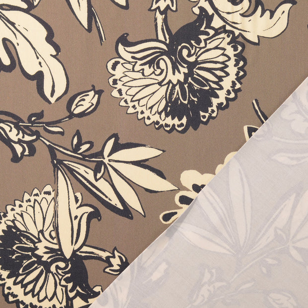Twill fabric Olive Green digital printed 