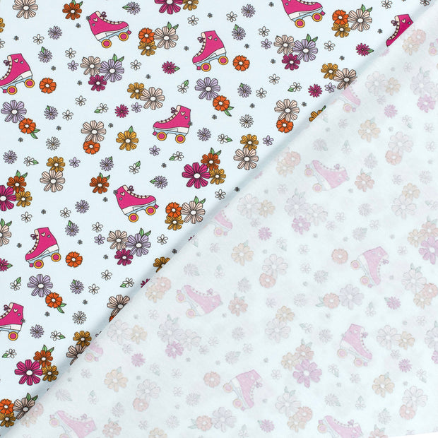 Jersey fabric Flowers printed 