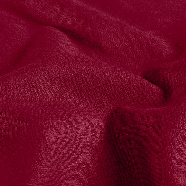 Lino tela Unicolor Rojo oscuro