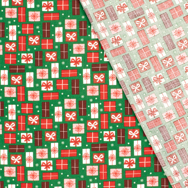 Cotton Poplin fabric Christmas printed 