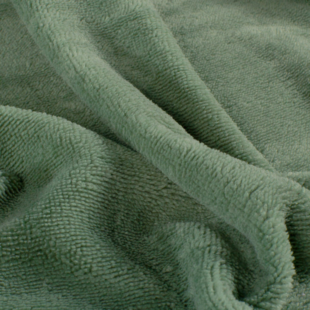 Bamboo Fleece fabric Unicolour Khaki Green