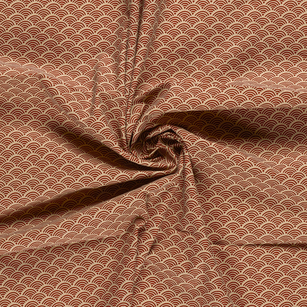 Cotton Poplin fabric Bordeaux printed 