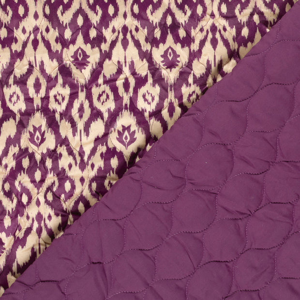 Velvet fabric Purple printed 