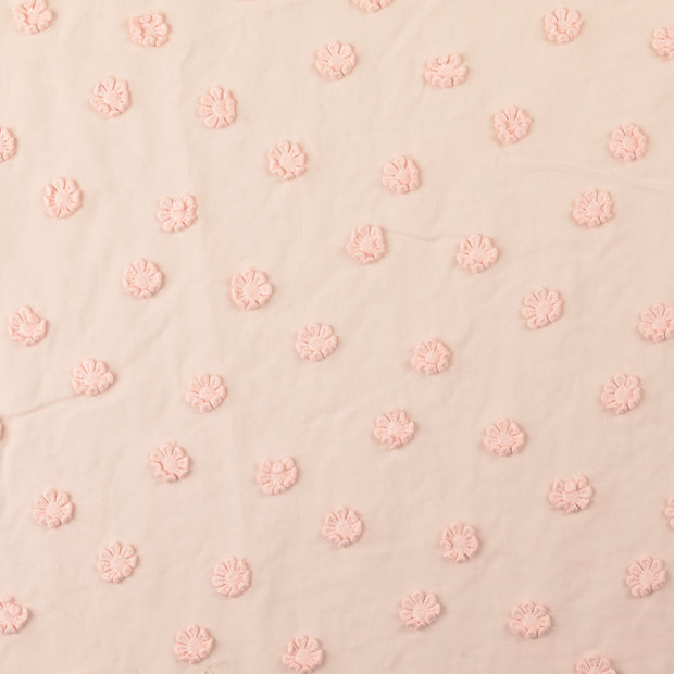 Cotton Poplin fabric Flowers Light Pink