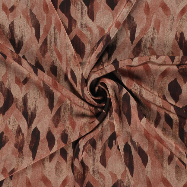 Satin Duchesse fabrik Ziegel bedruckt 