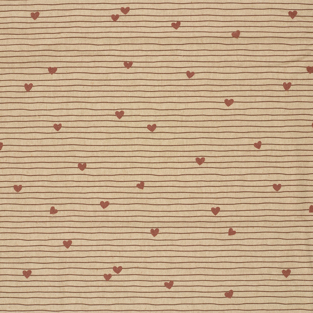 Linen Look fabric Beige matte 