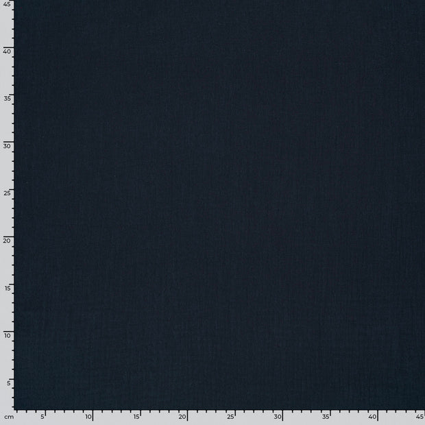 Muslin fabric Unicolour Navy
