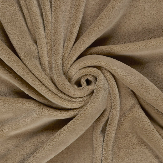 Coral Fleece fabric Beige 