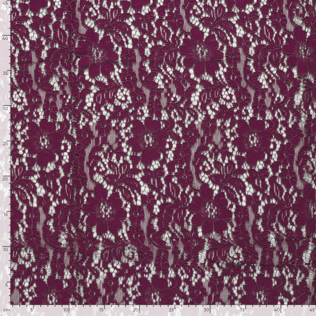 Lace fabric Flowers Magenta