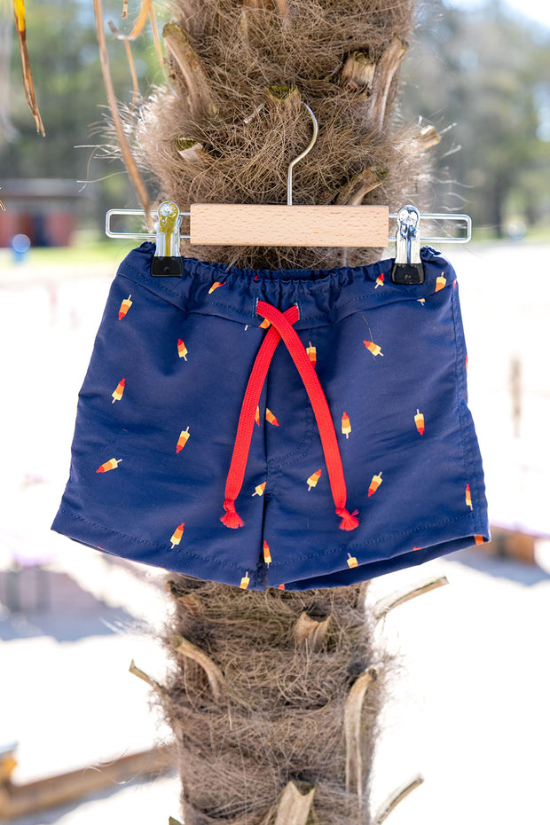 Swimshort water repellent recycled fabric Icecream Navy
