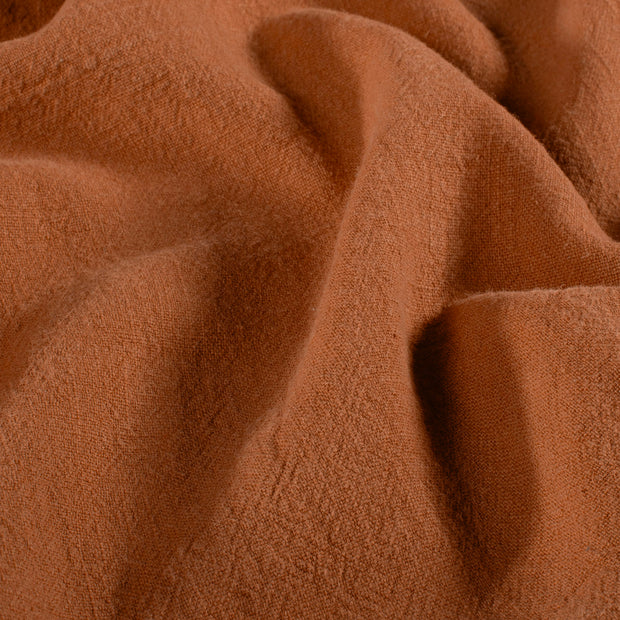 Linen fabric Unicolour Brique