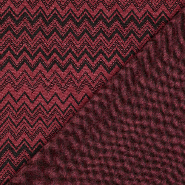 Jacquard fabrik Bordeauxrot garngefärbt 