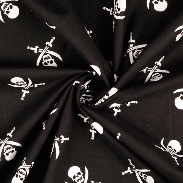  fabric Black printed 