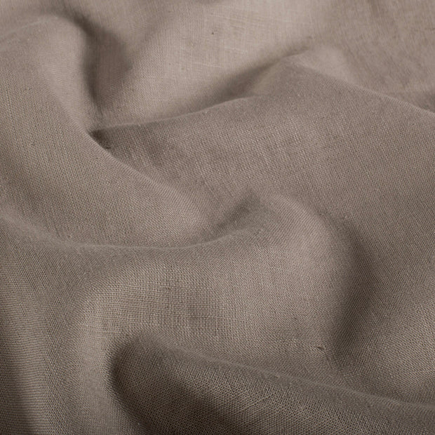Linen fabric Unicolour Taupe Grey