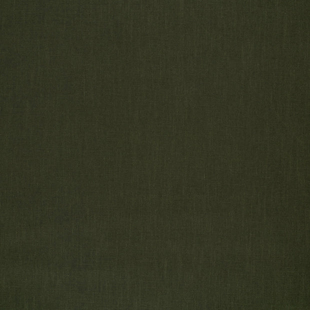 Linen fabric Dark Green matte 