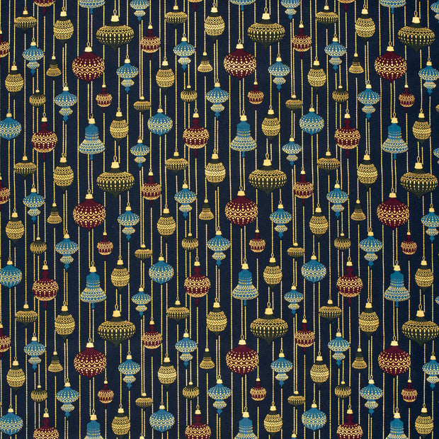 Cotton Poplin fabric Navy 