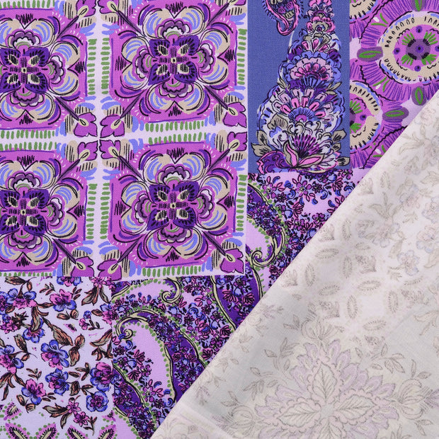 Viscose Twill fabrik Lila digital bedruckt 