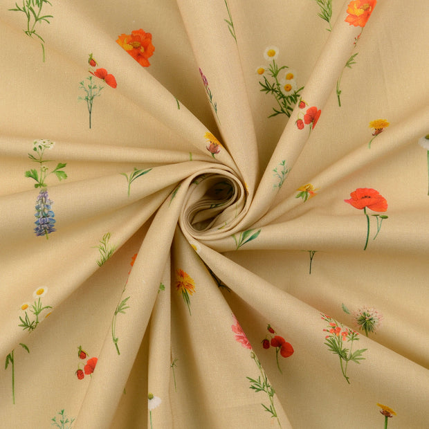 Cretonne fabric Beige 