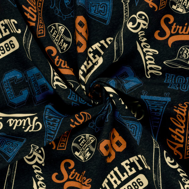 Jogging fabric Navy digital printed 