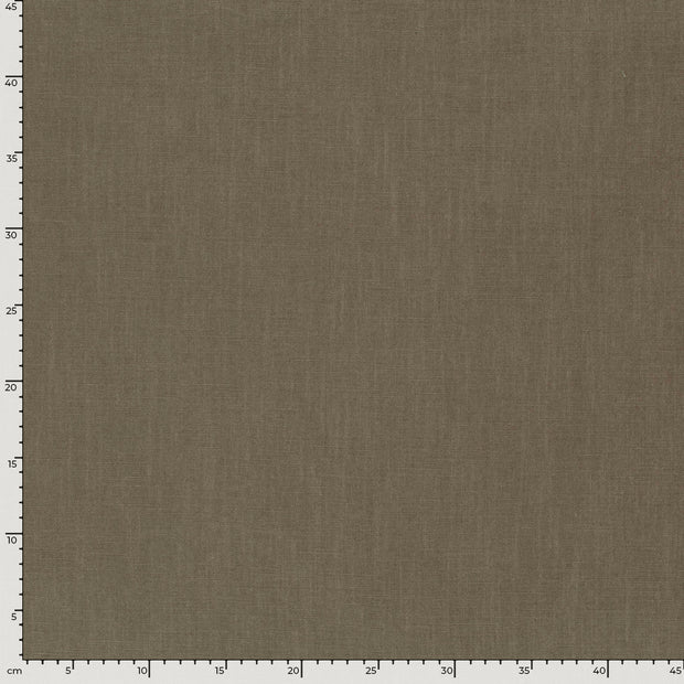 Linen fabric Unicolour Taupe Grey