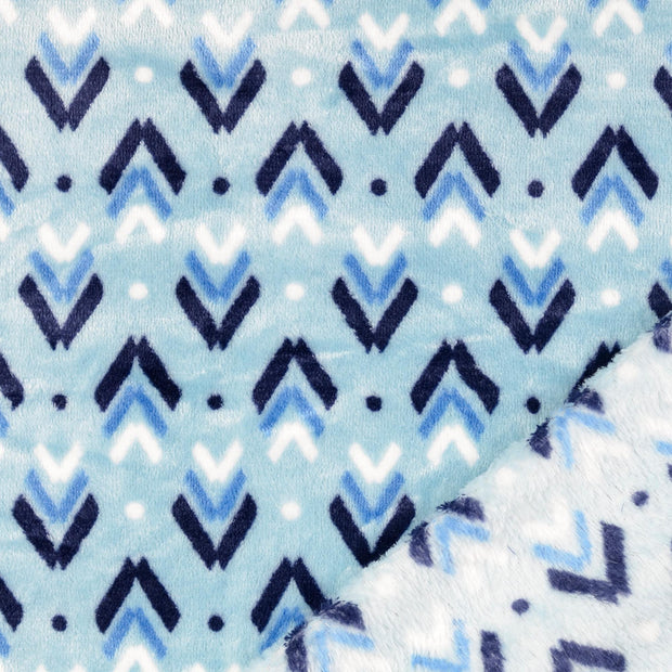Fleece fabrik Geometrisch bedruckt 