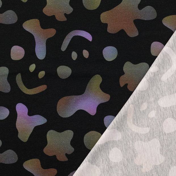 Cotton Jersey fabric Black digital printed 