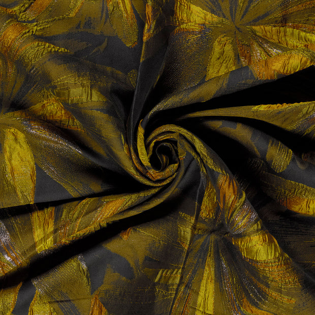 Jacquard tela Ocre Lurex 