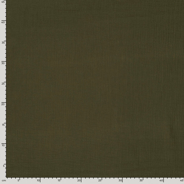 Muslin fabric Unicolour Khaki Green