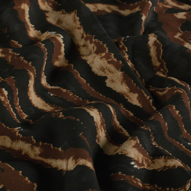 Viscose Poplin fabrik Abstrakt Schwarz