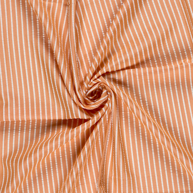 Seersucker stof Oranje 