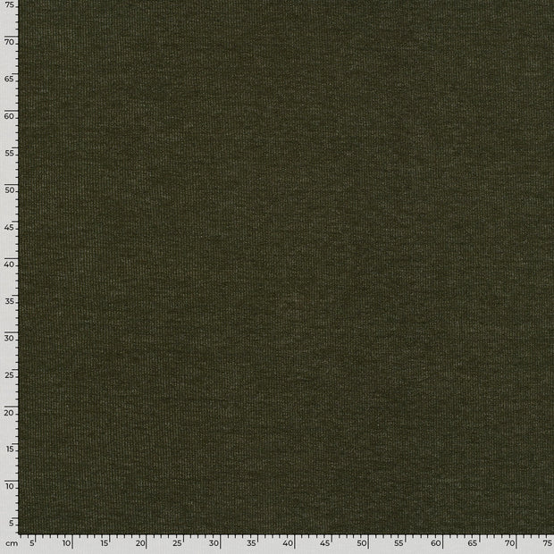 Rib Jersey fabrik Melange Khaki-Grün