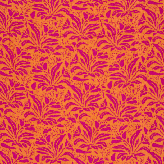 Muslin fabric Orange matte 