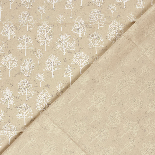 Cotton Poplin fabric Christmas glitter print 
