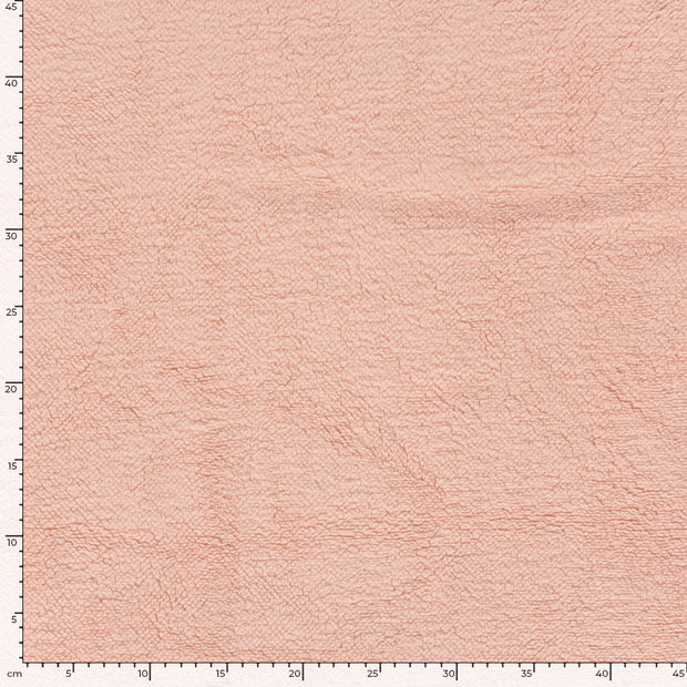 Sherpa Fleece fabric Unicolour Salmon