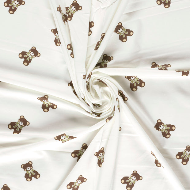 Jersey fabric Off White printed 
