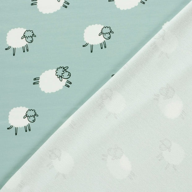 French Terry fabric Sheep printed 