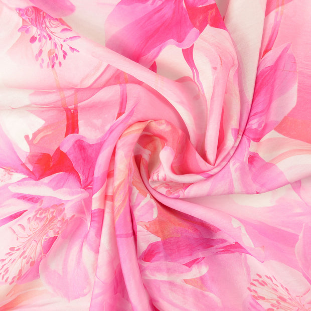 Viscose Poplin fabrik Rosa 