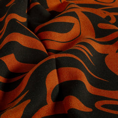 Viscose Twill printed Abstract Brique