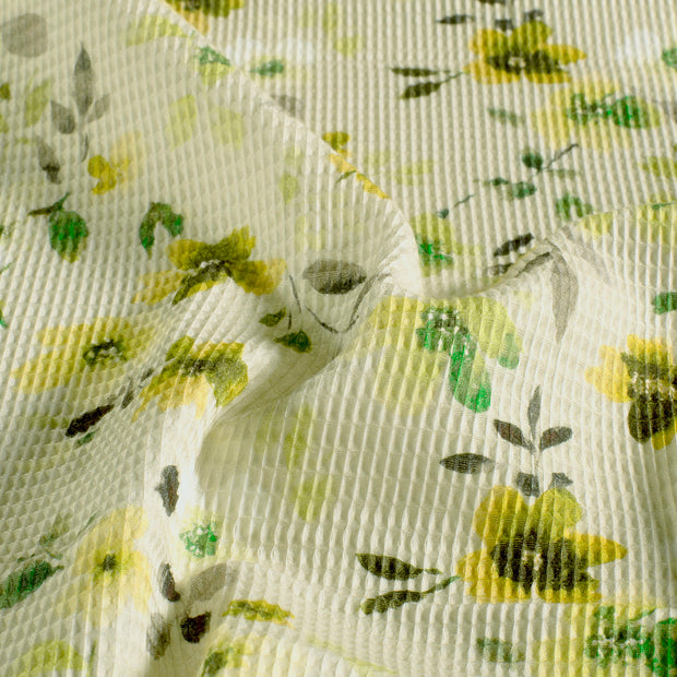 Waffle piqué fabric Mint
