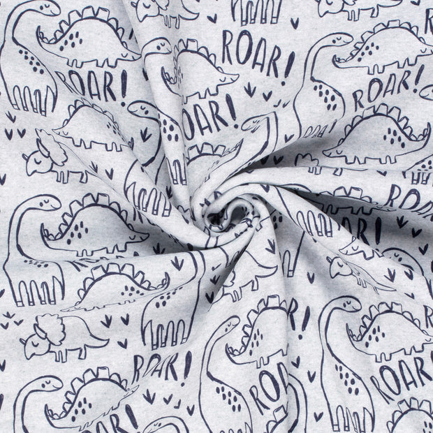 Jogging fabric Light Grey digital printed 