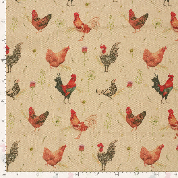 Linen Look fabric Chicken Beige