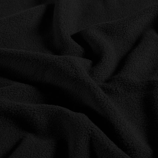 Fleece fabrik Uni Schwarz