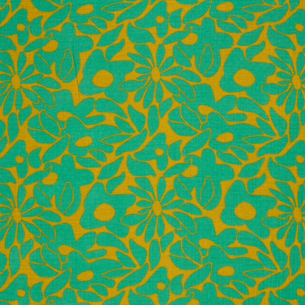 Muslin fabric Lime Green matte 