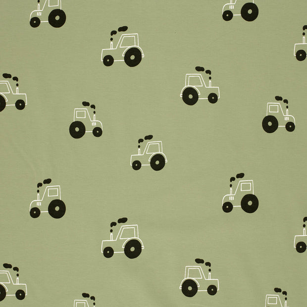 Jersey fabric Olive Green soft 