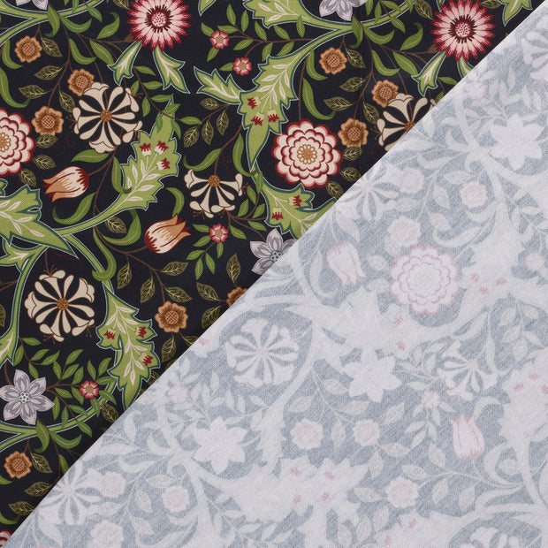 Panama fabric Flowers digital printed 
