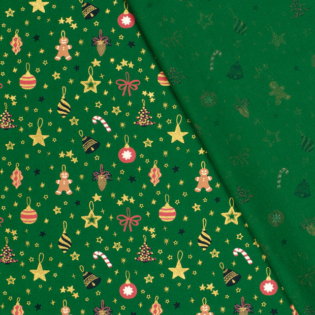 Cotton Poplin fabric Balls printed and foil 