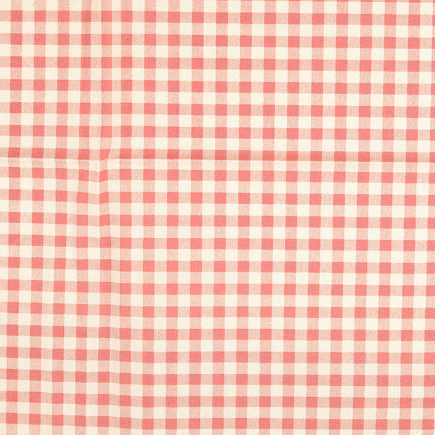 Cretonne fabric Checks Bordeaux